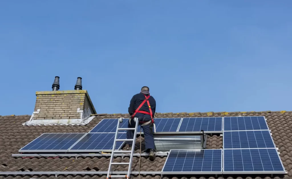 Installation of solar panels step by step