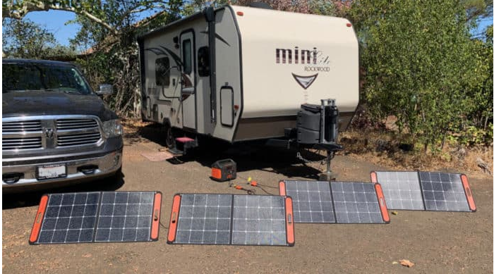 review solar charging panels for rv